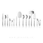 سرویس قاشق و چنگال ۵۰ پارچه نیکولو مدل رویال براق(جعبه نفیس)