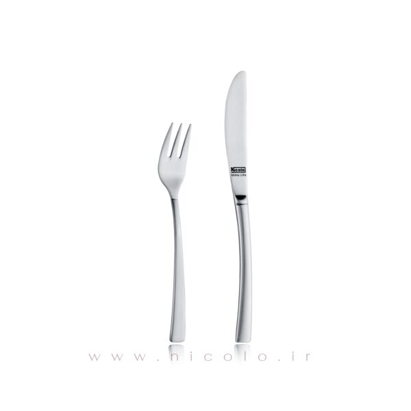 سرویس کارد و چنگال ۱۲ پارچه نیکولو مدل شیکاگو مات - Image 1