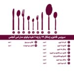 سرویس قاشق و چنگال ۵۱ پارچه نیکولو مدل لس آنجلس