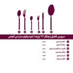 سرویس قاشق و چنگال 37 پارچه نیکولو مدل لس آنجلس - Image 6