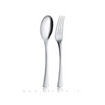 قاشق و چنگال غذا خوری ۱۲ پارچه نیکولو مدل سورنتو براق