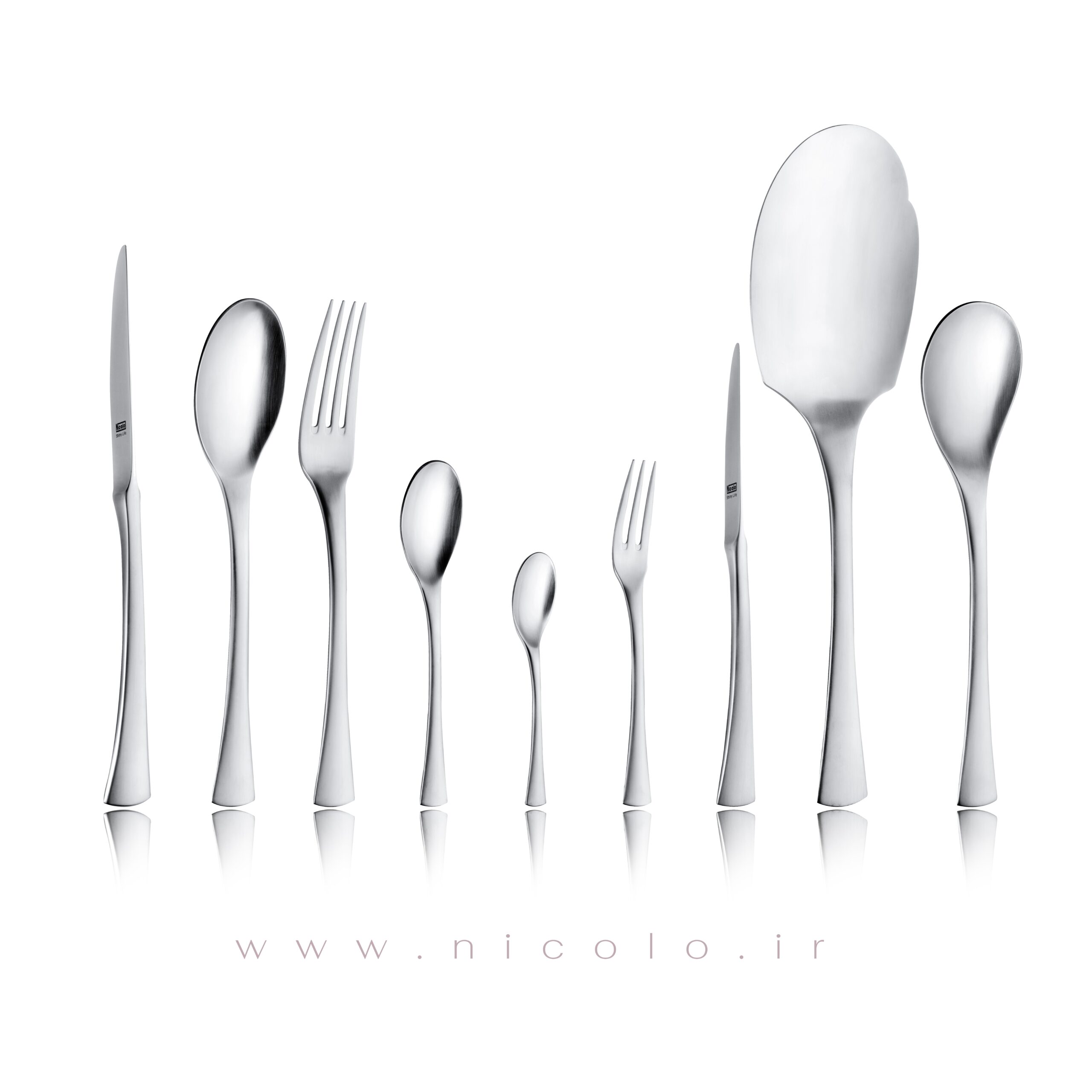 سرویس قاشق و چنگال ۴۴ پارچه نیکولو مدل سورنتو مات