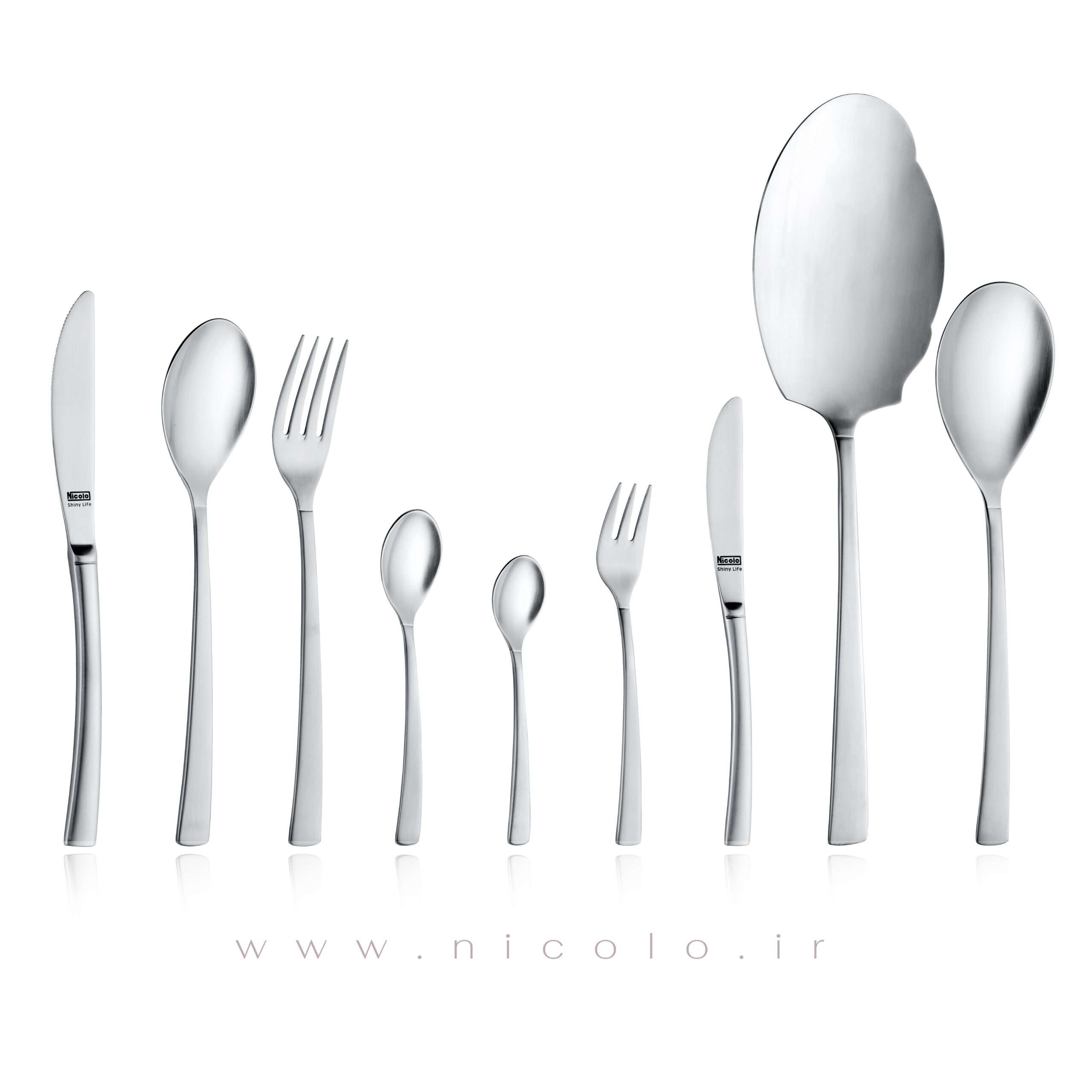 سرویس قاشق و چنگال ۴۴ پارچه نیکولو مدل شیکاگو براق سرویس قاشق و چنگال ۴۴ پارچه نیکولو مدل شیکاگو براق